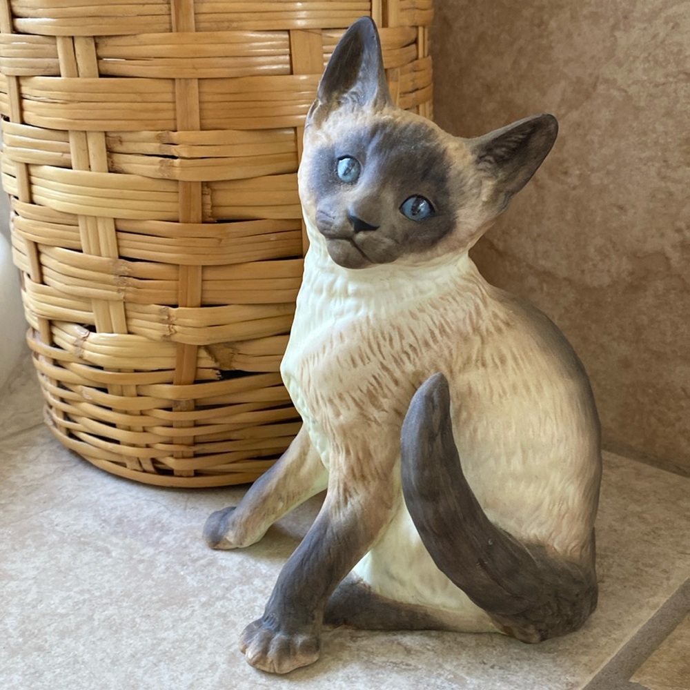 🌟MUNRO- 90’s Siamese Kitten Ceramic Music 🎶 Figure